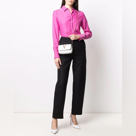 NWT Authentic VERSACE Virtus Quilted Medallion Shoulder Bag White BRAND NEW!!! - Picture 4 of 17